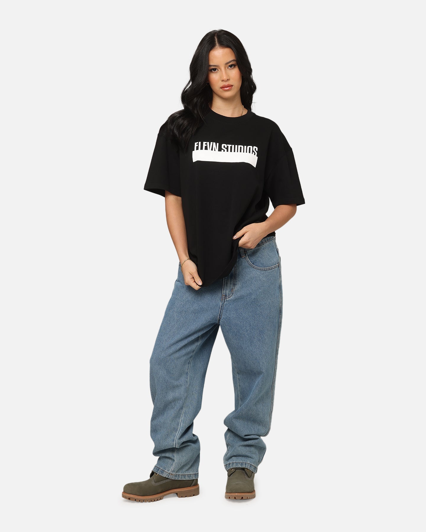 Elevn Clothing Co Blocked Out T-Shirt Black Style001