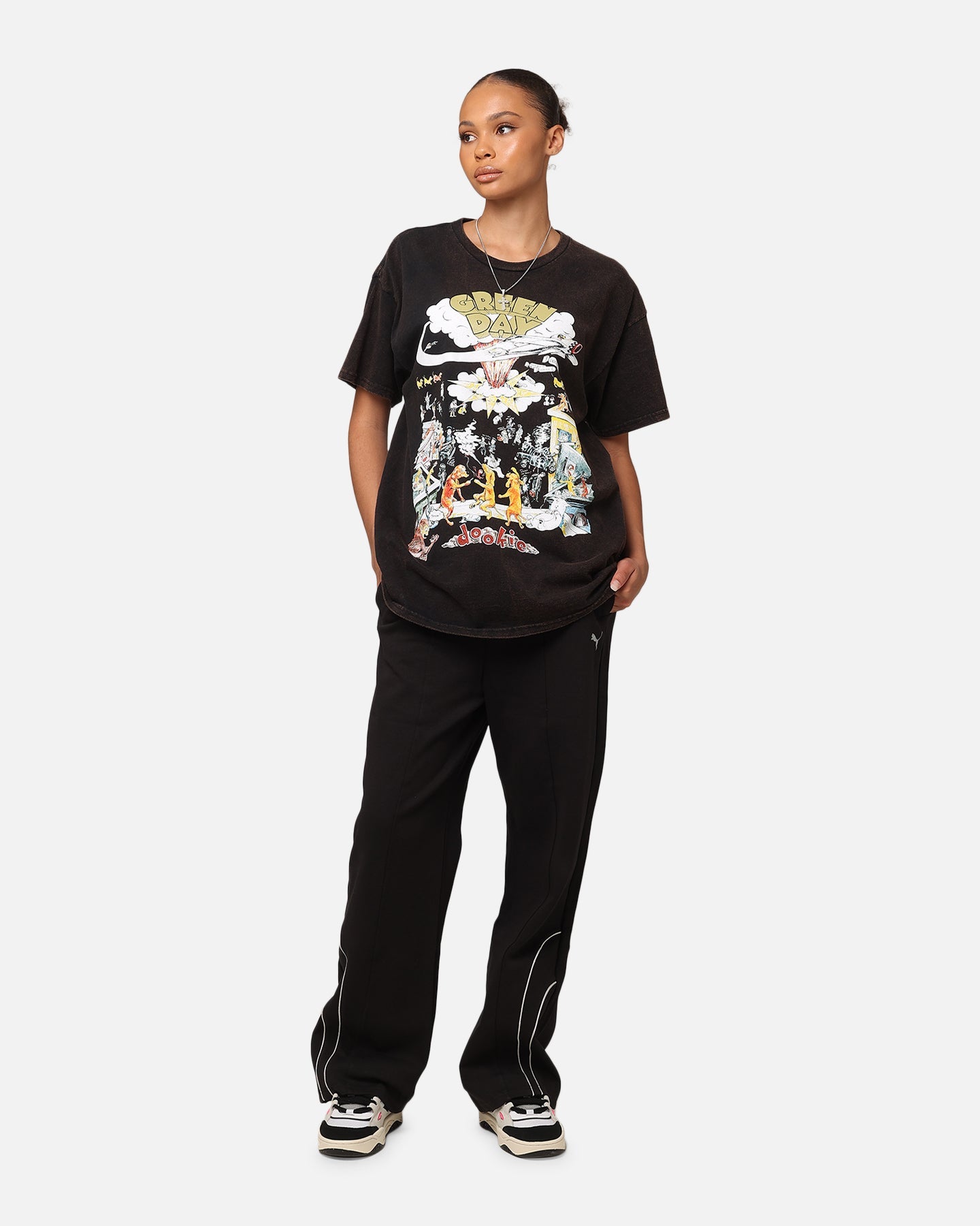 Green Day Dookie Vintage T-Shirt Black Vintage Style001