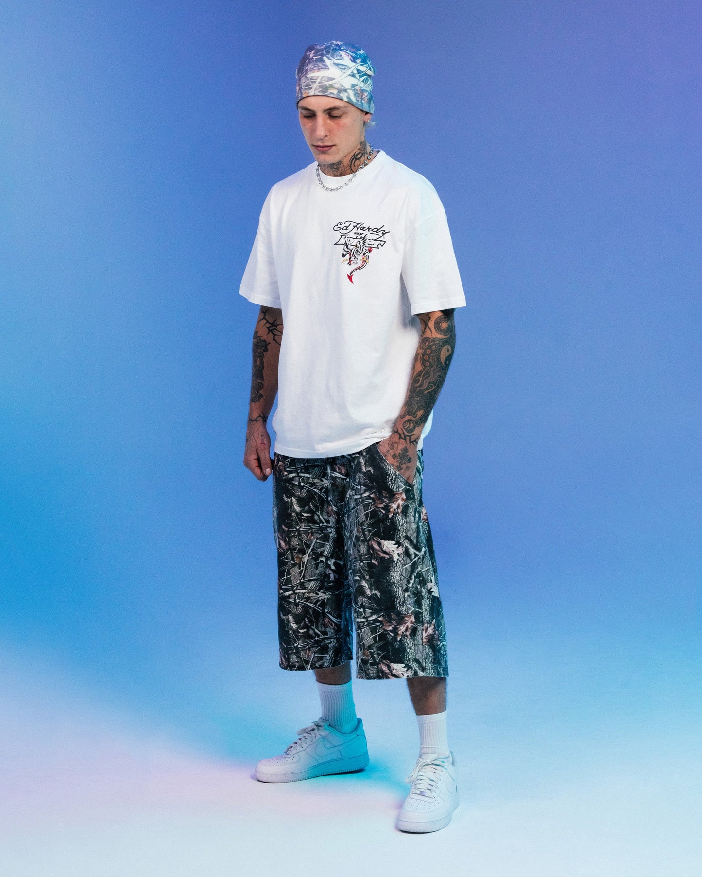 Ed Hardy By Loiter Serpent T-Shirt White