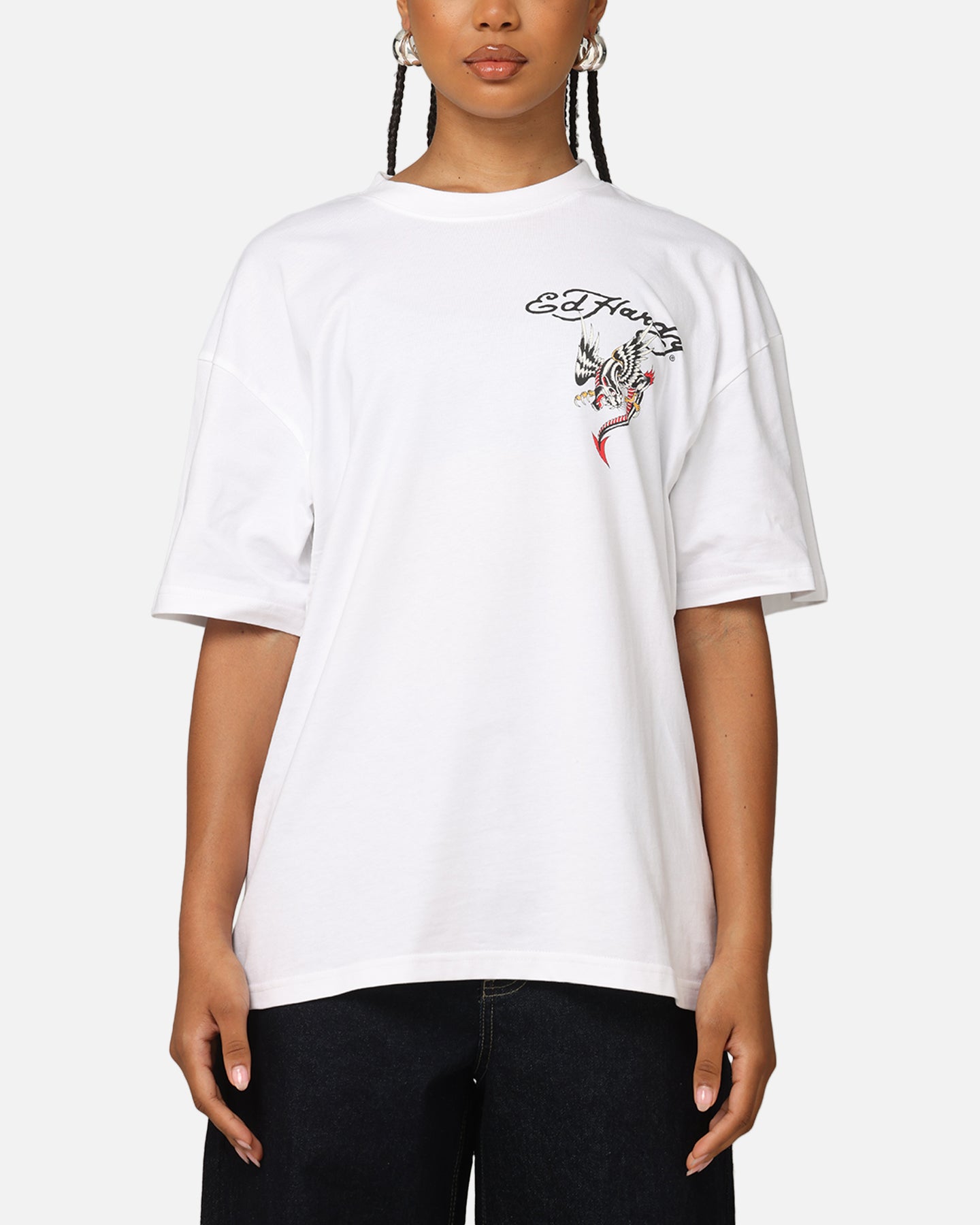 Ed Hardy By Loiter Serpent T-Shirt White Style001