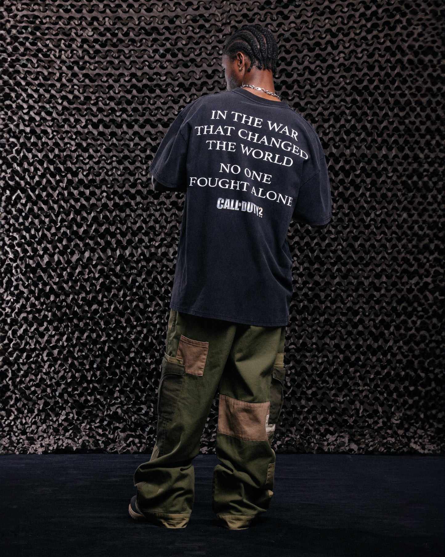 Goat Crew X Call Of Duty Call Of Duty 2 Vintage T-Shirt Black Acidwash