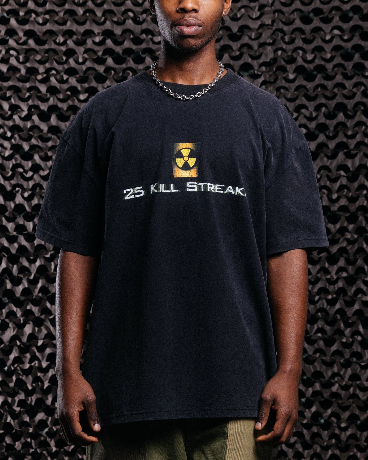 Goat Crew X Call Of Duty Modern Warfare 25 Streak Vintage T-Shirt Black Acidwash