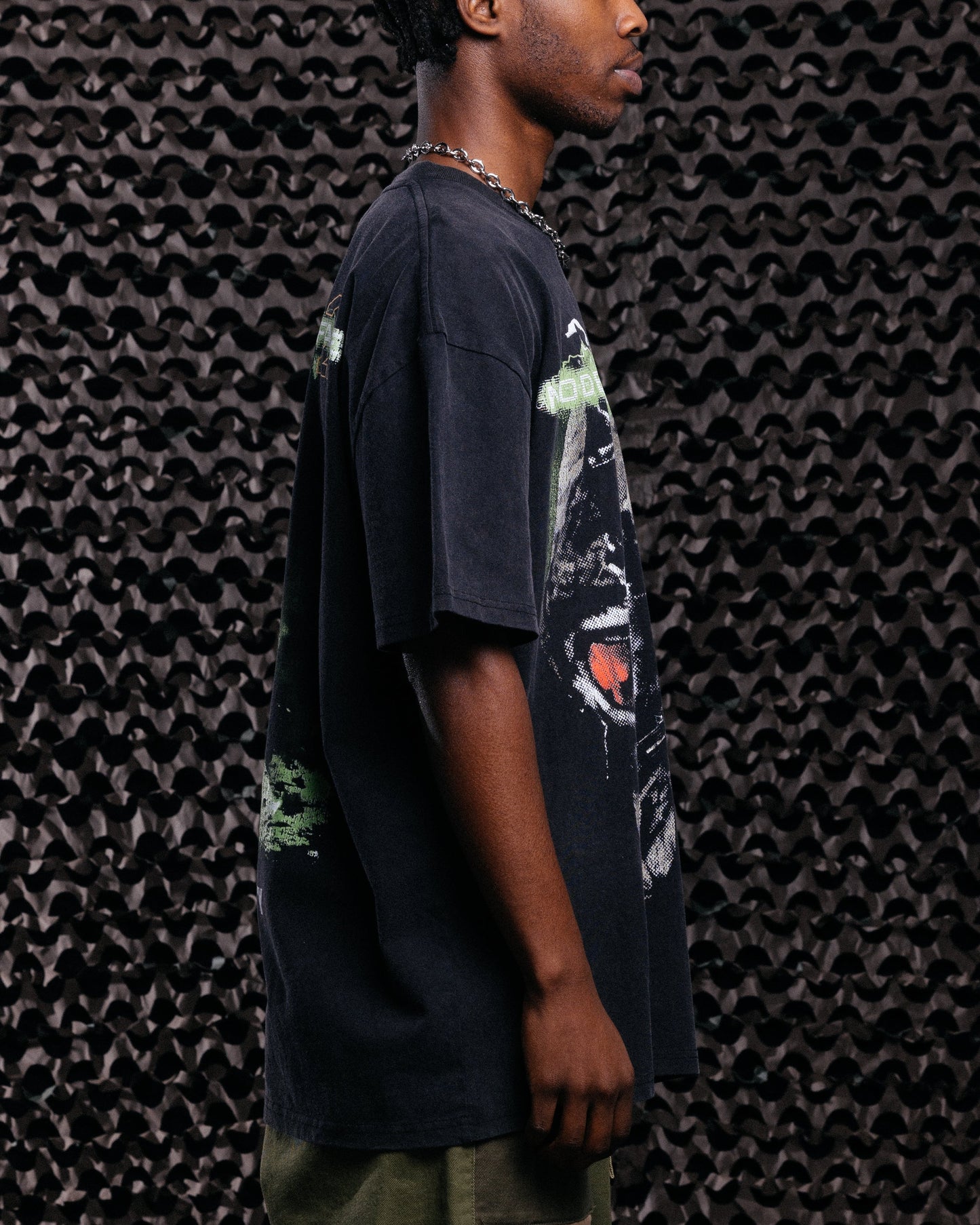 Goat Crew X Call Of Duty Modern Warfare 2 Vintage T-Shirt Black Acidwash
