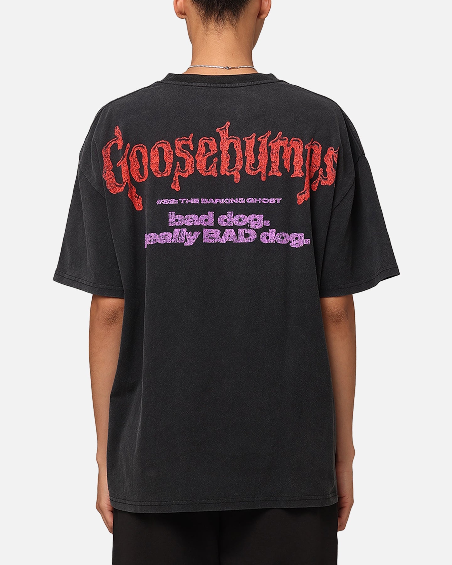 American Thrift X Goosebumps Barking Ghost Heavy T-Shirt Vintage Black Style001