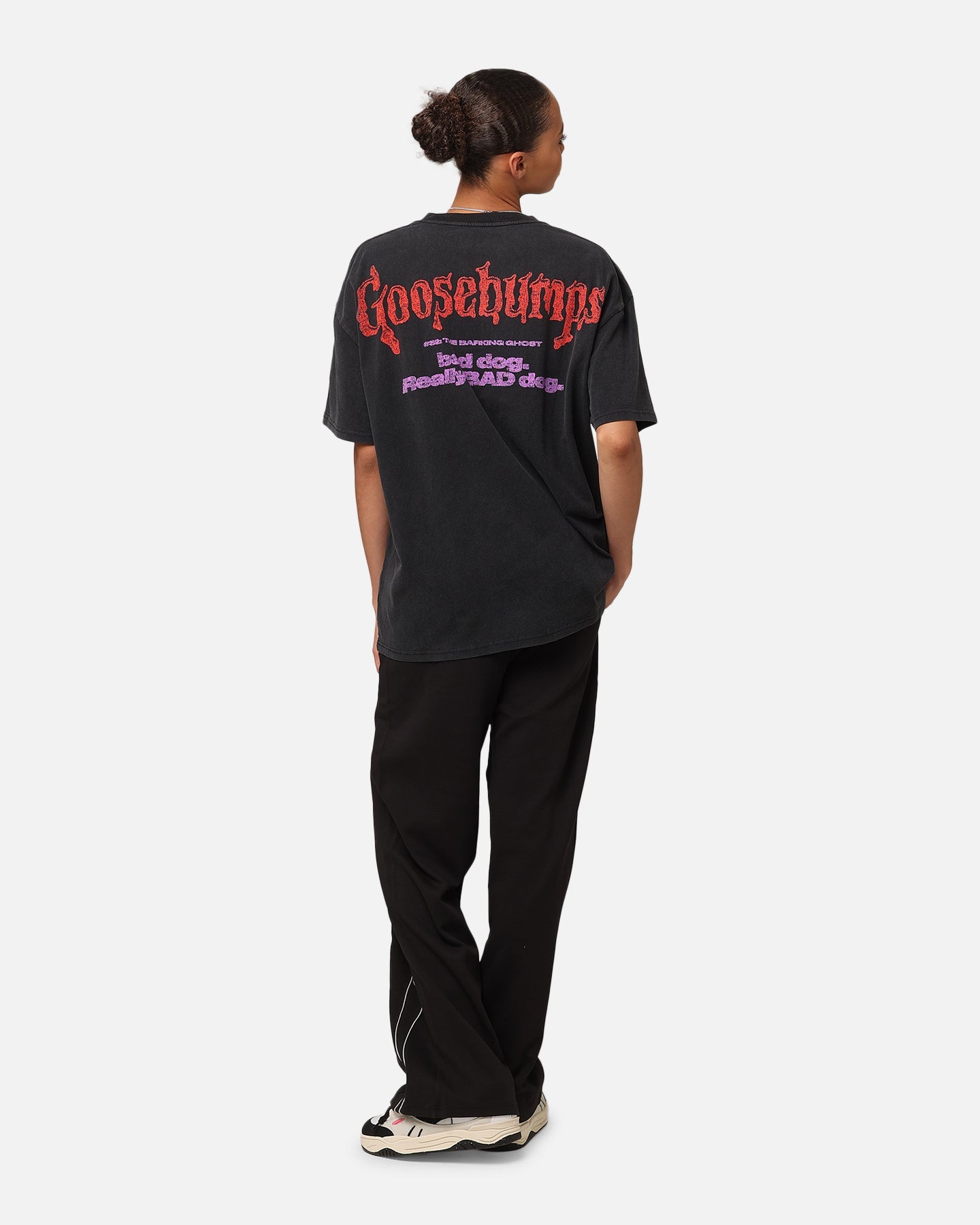 American Thrift X Goosebumps Barking Ghost Heavy T-Shirt Vintage Black Style001