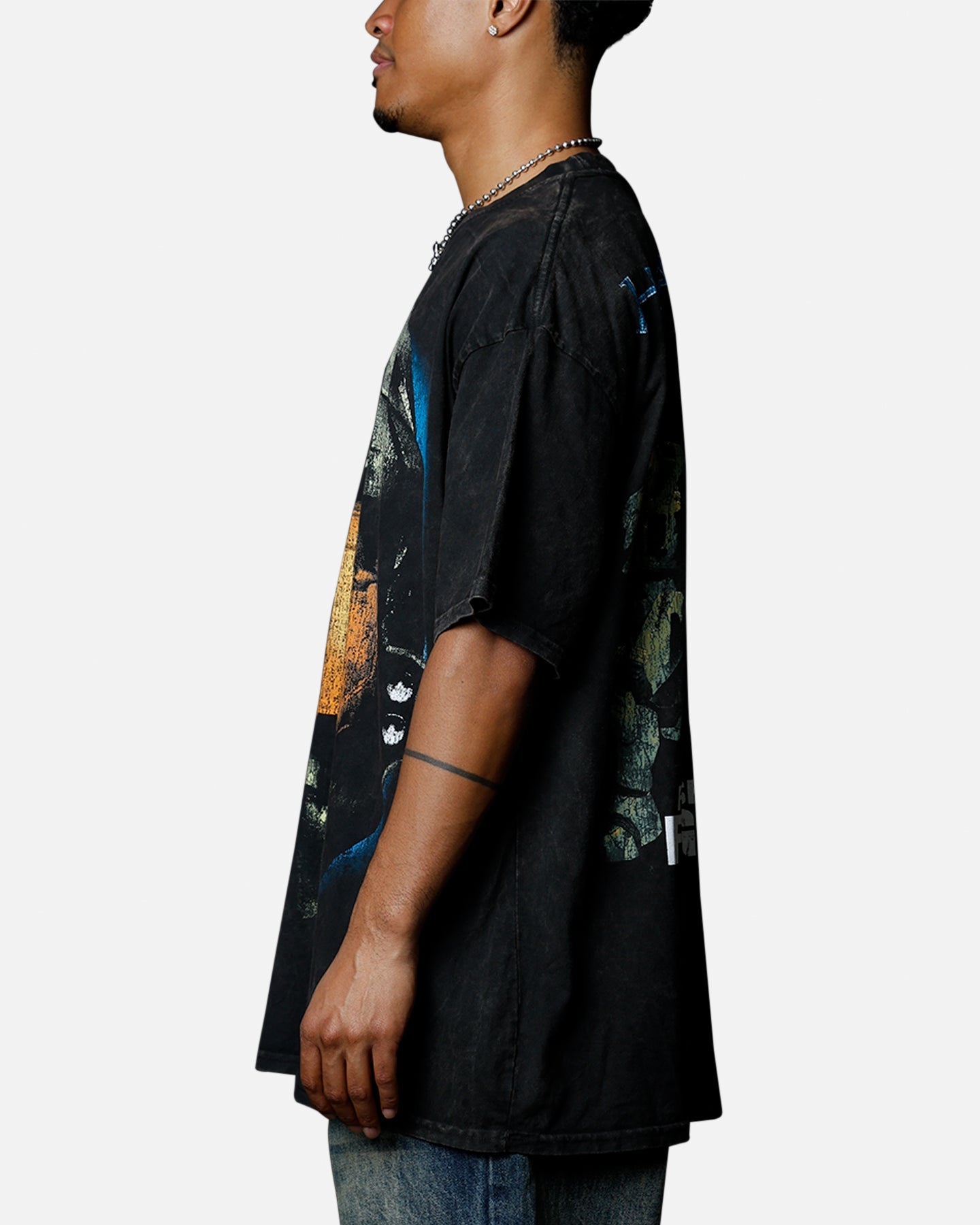 Goat Crew X Halo Halo 3 Chief Big Head Vintage T-Shirt Black Acidwash