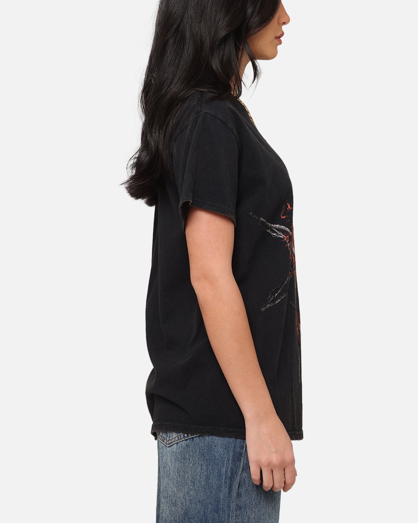 Bring Me The Horizon On Fire T-Shirt Black Vintage Style001