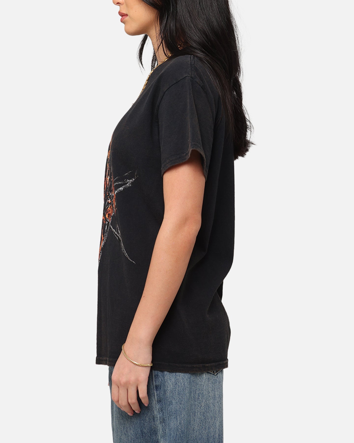 Bring Me The Horizon On Fire T-Shirt Black Vintage Style001