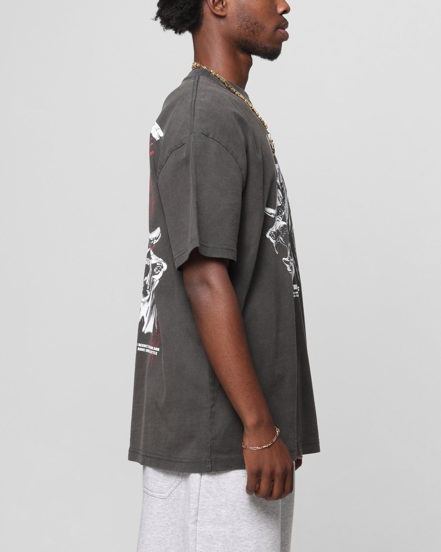 Loiter Chrome Dogs Vintage T-Shirt Black Wash