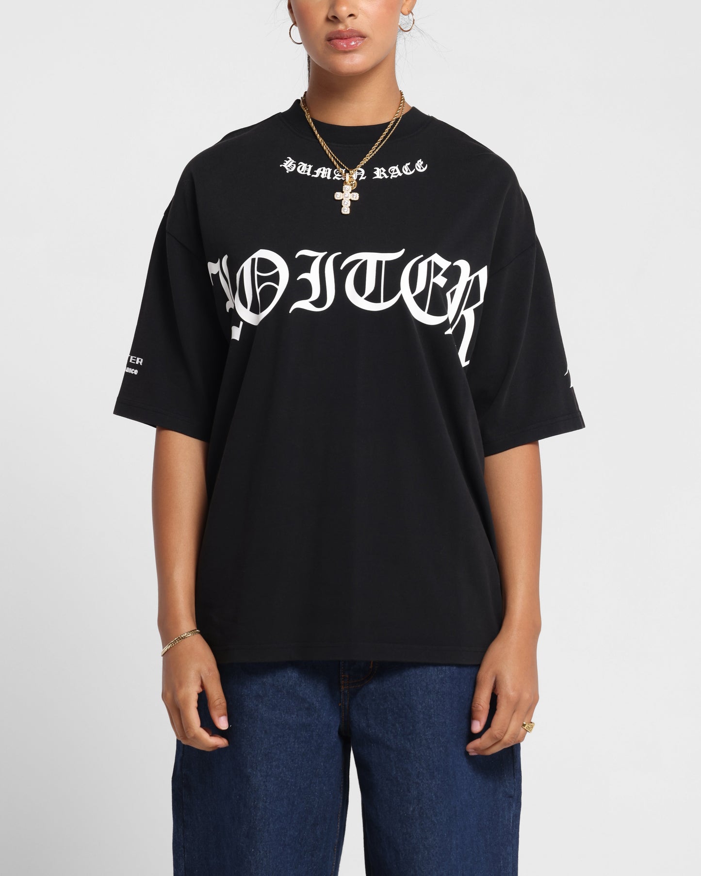 Loiter Biker Vintage T-Shirt Vintage Black Style001