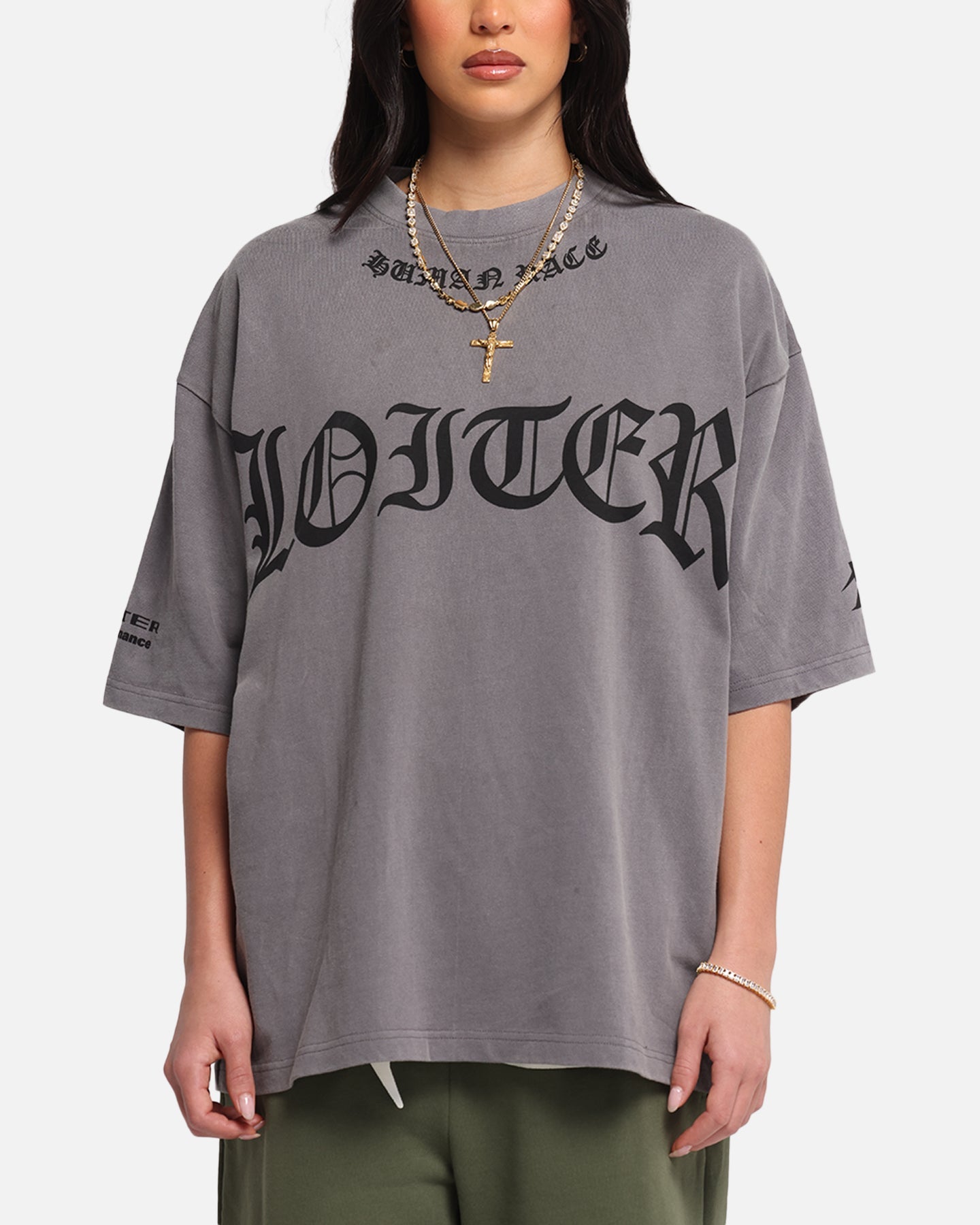 Loiter Biker Vintage T-Shirt Vintage Charcoal Style001