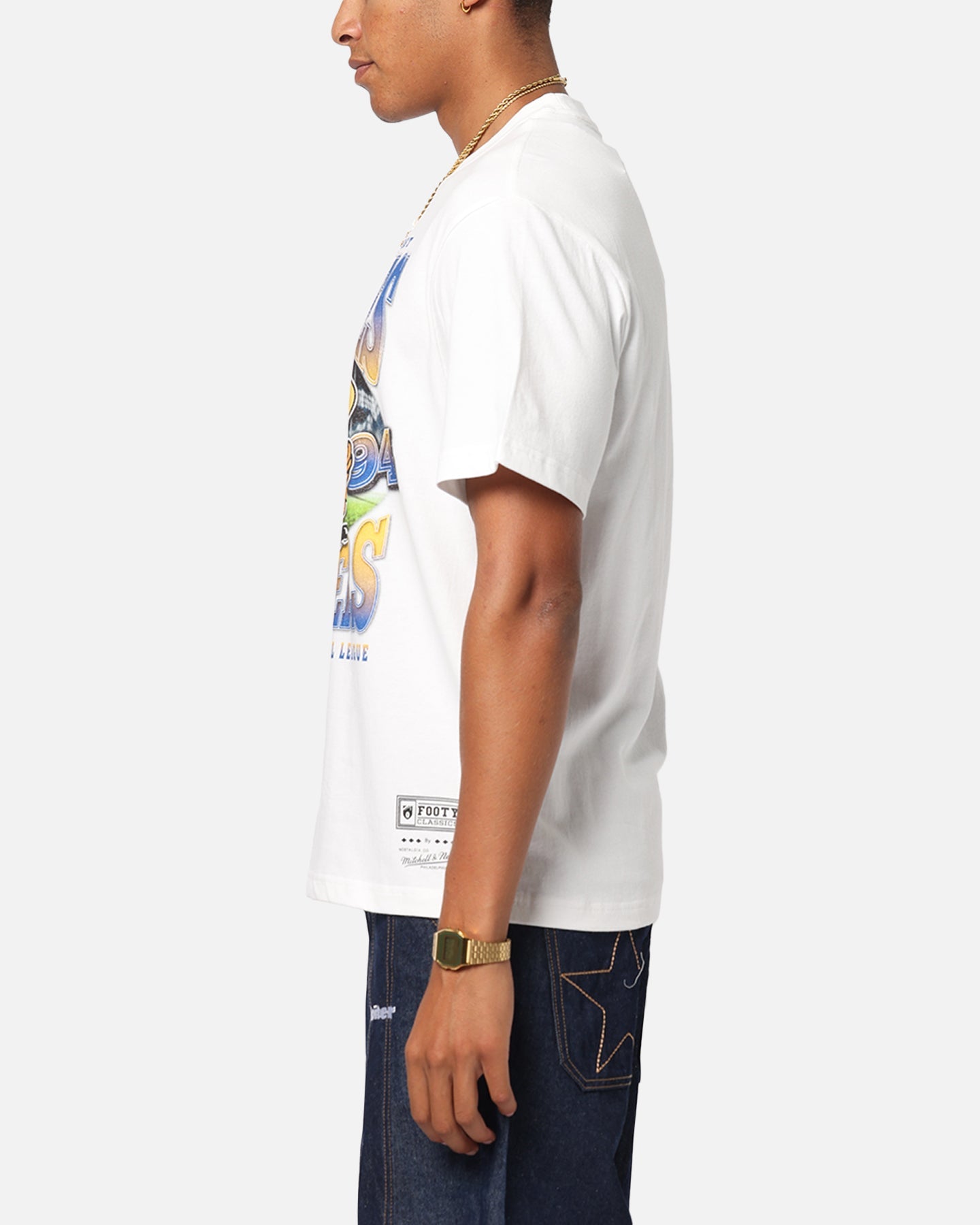 Mitchell & Ness West Coast Eagles Mascot T-Shirt Vintage White