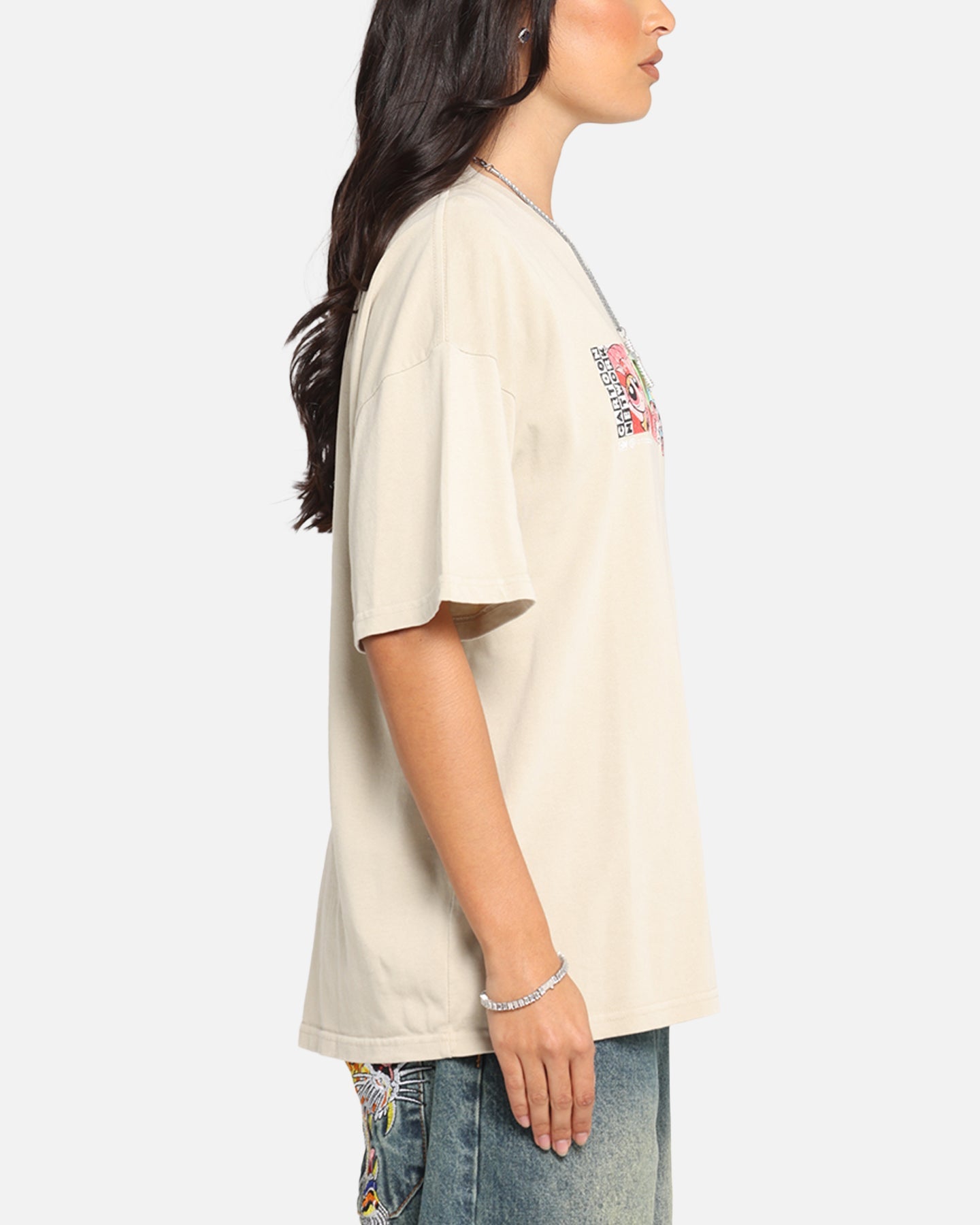 73 Studio X Cartoon Network The Powerpuff Girls Box Logo Vintage T-Shirt Stone Style001