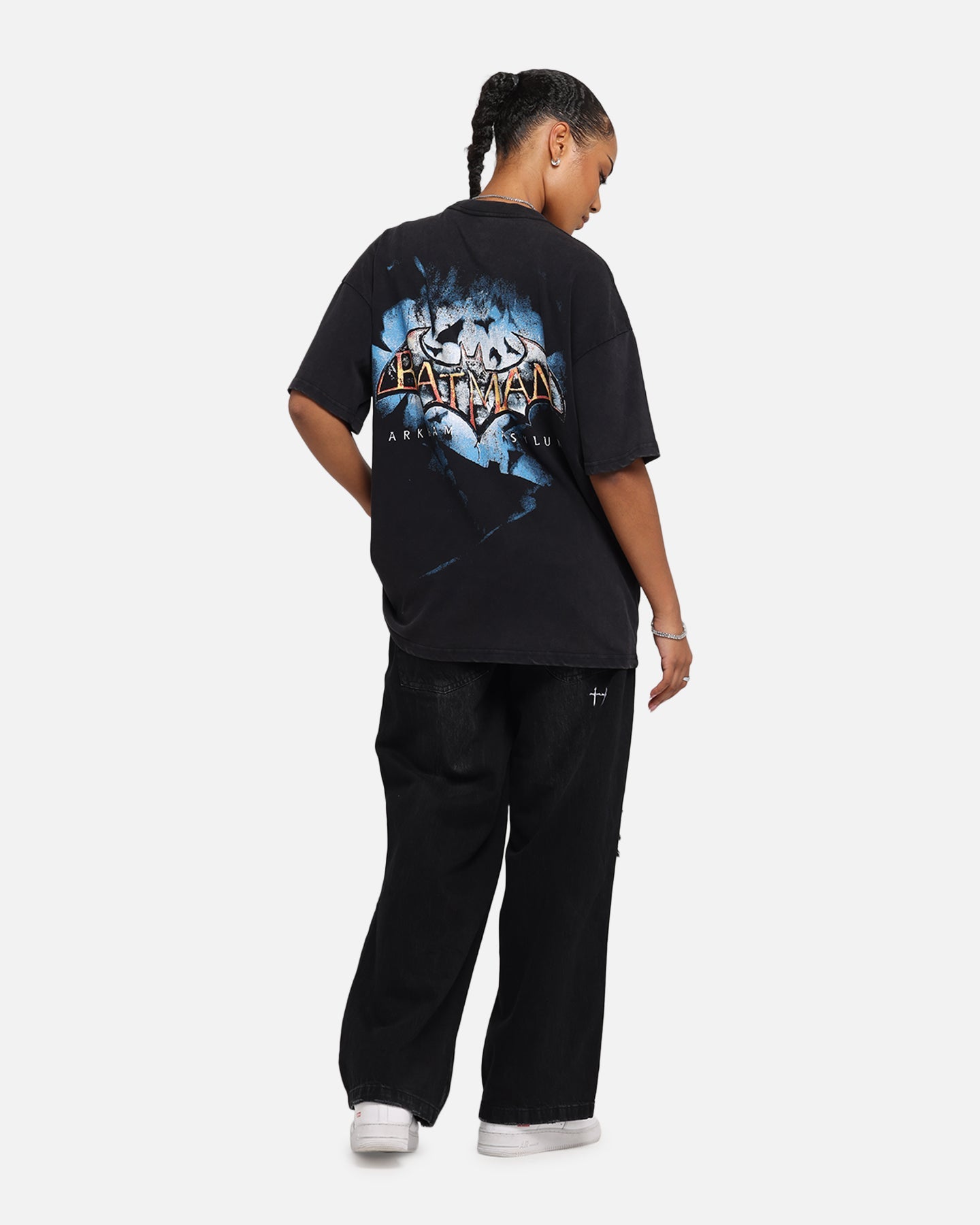 73 Studio X DC Batman Arkham Asylum Vintage T-Shirt Black Acidwash Style001