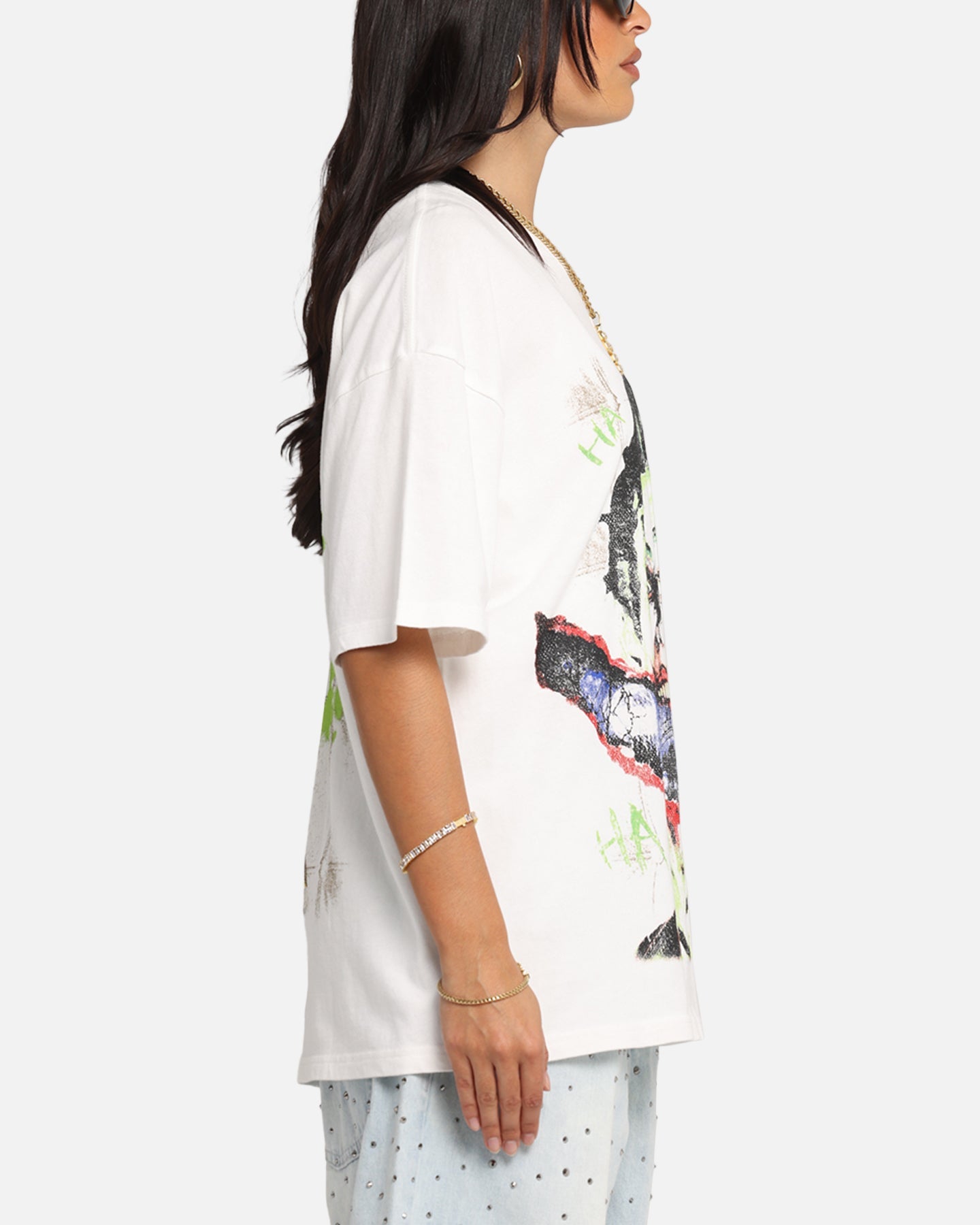 73 Studio X DC Batman Joker Arkham Asylum Vintage T-Shirt Off White Style001