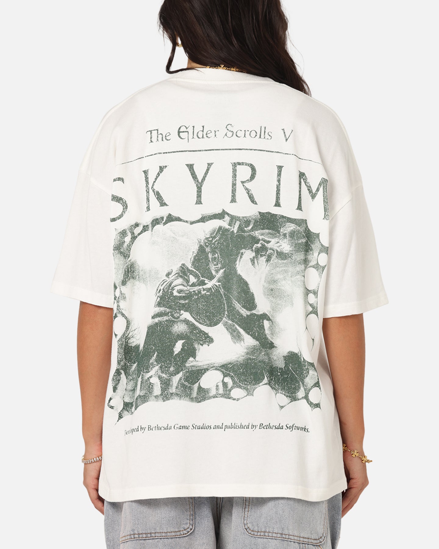 73 Studio X The Elder Scrolls V: Skyrim Vintage T-Shirt Off White Style001