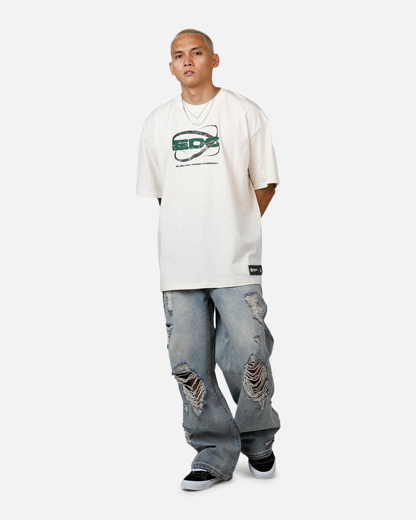Culture Kings X EDC 2025 Vintage T-Shirt Off White