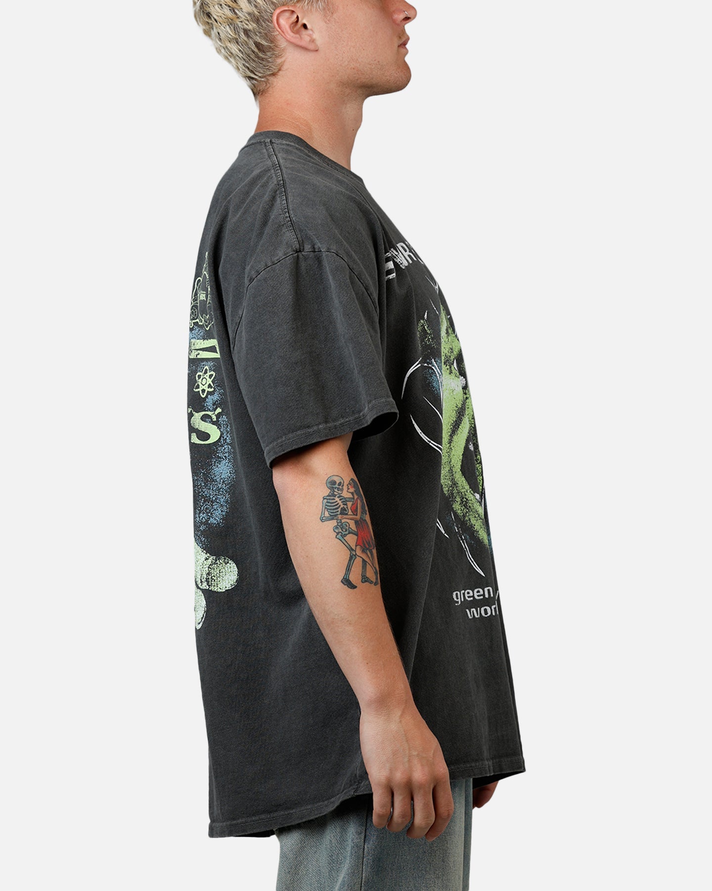 73 Studio X Shrek Rave Vintage T-Shirt Black Wash