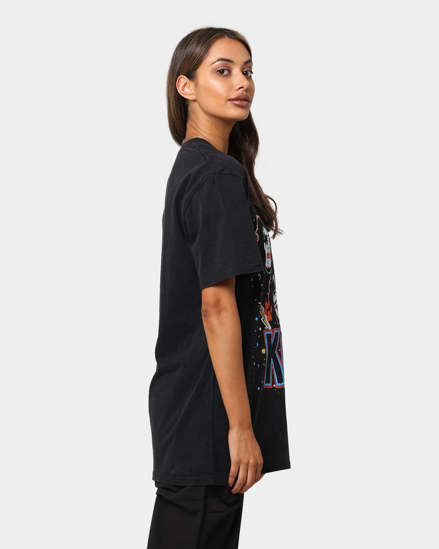 Bravado Faces Short Sleeve Vintage T-Shirt Washed Black Style001