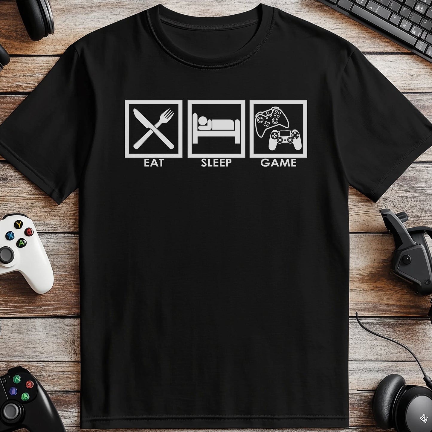 Eat Sleep Game Repeat T-shirt Style001
