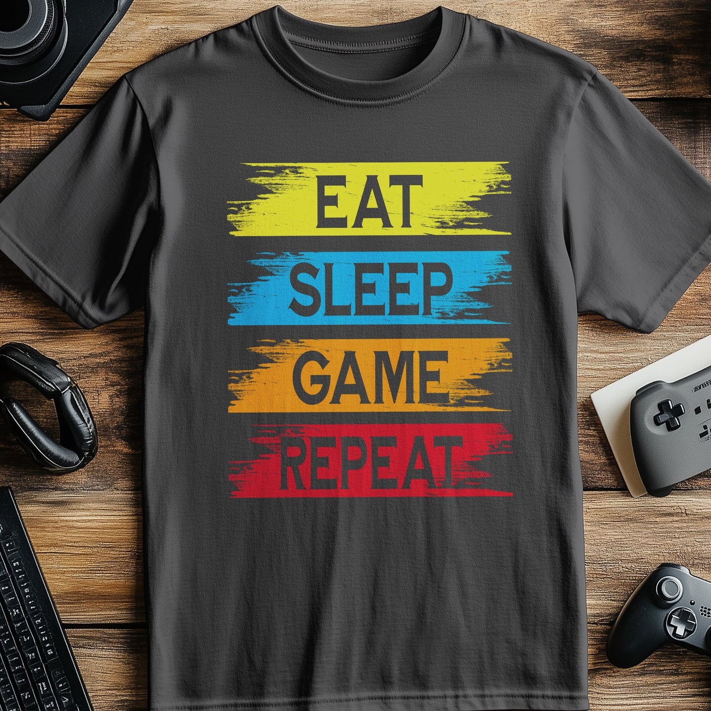 Eat Sleep Game Repeat T-shirt