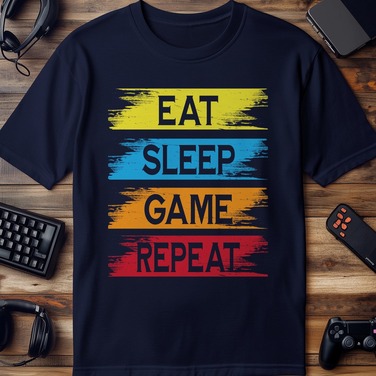 Eat Sleep Game Repeat T-shirt