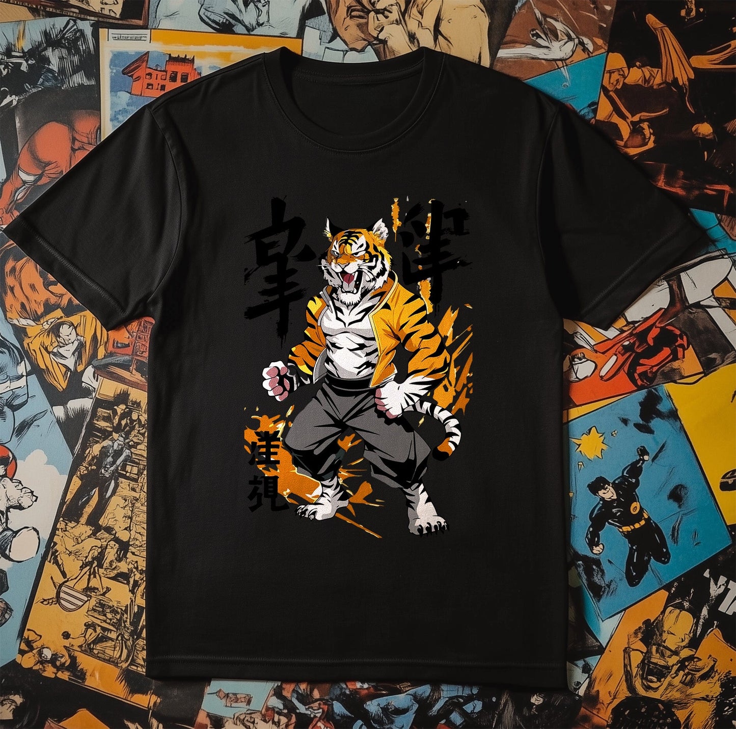 Strong Tiger Anime T-shirt