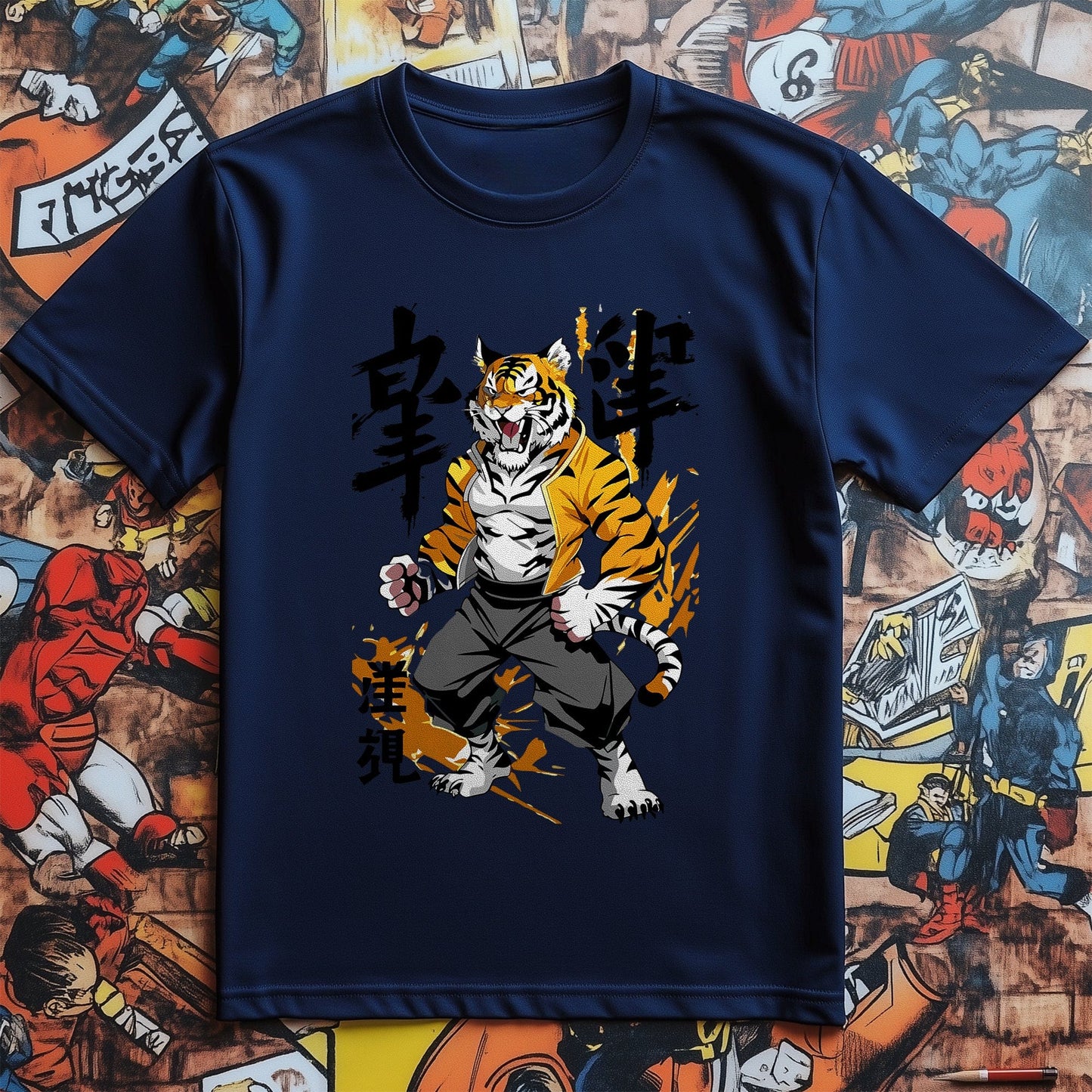 Strong Tiger Anime T-shirt