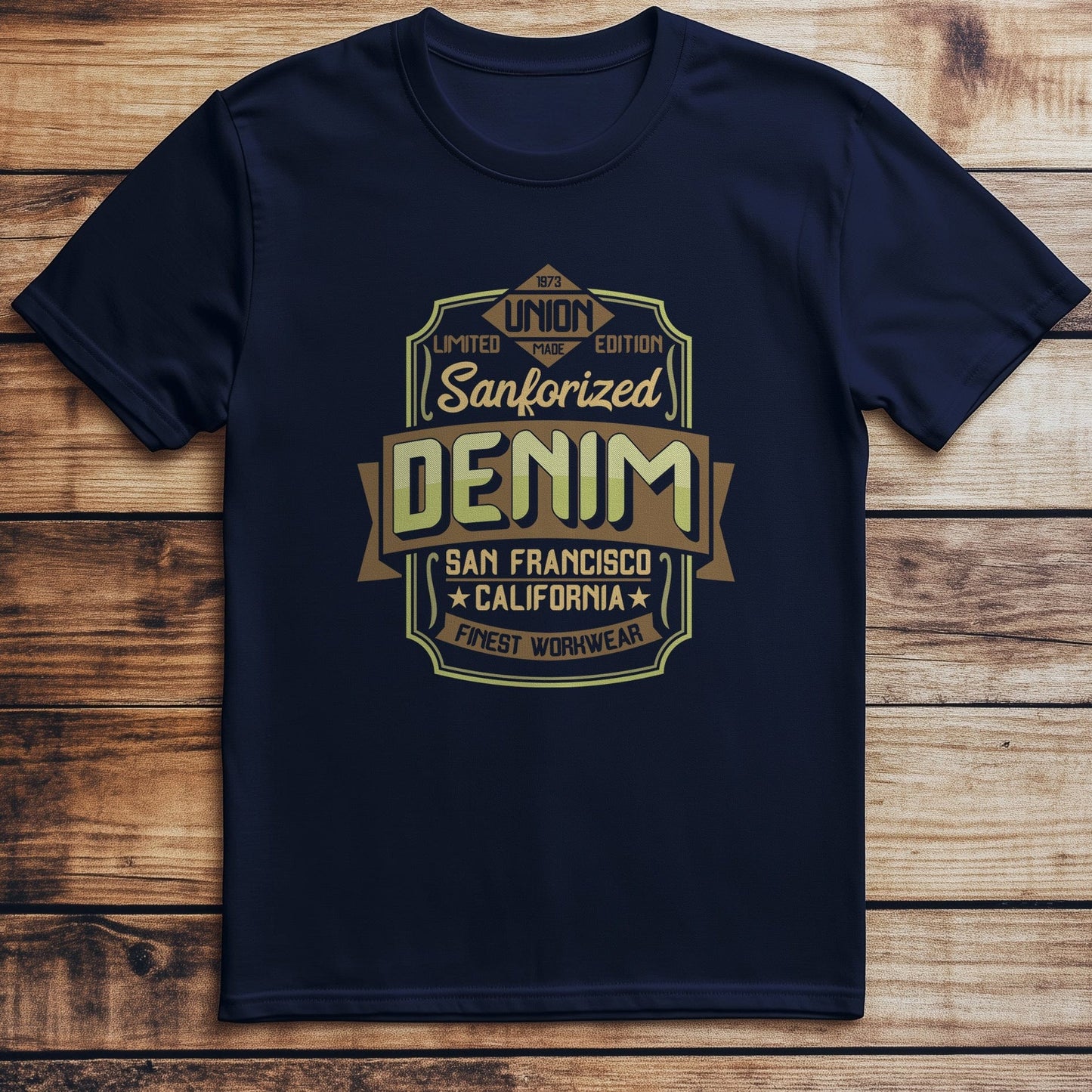 0418.Oleg.Coiner font.S4 Denim Delight T-shirt