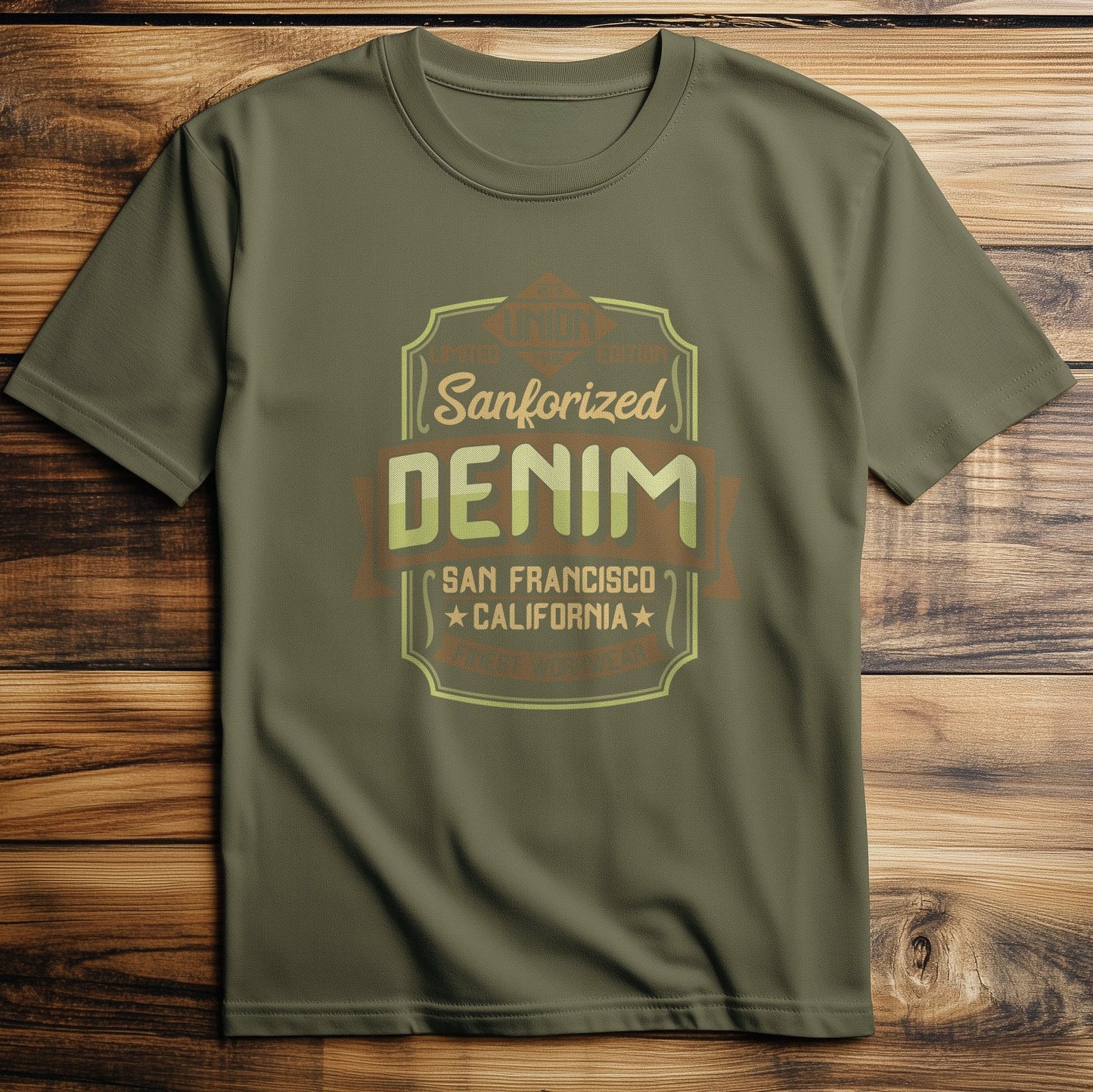 0418.Oleg.Coiner font.S4 Denim Delight T-shirt