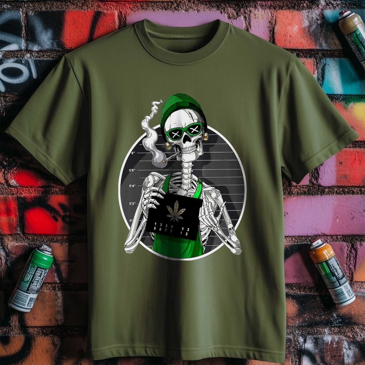 Cannabis Mugshot T-Shirt - Hilarious