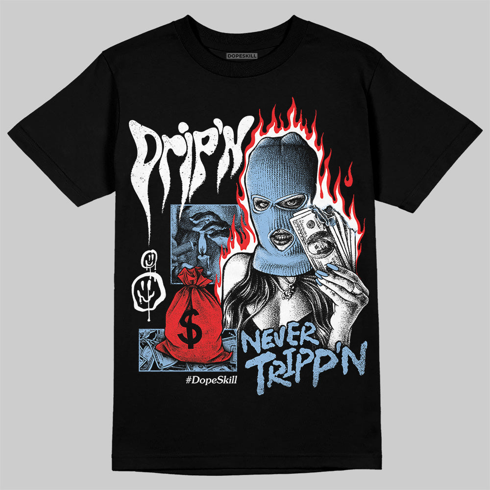 Women's Runner Sneaker Light Blue DopeSkill T-Shirt Drip'n Never Tripp'n Graphic