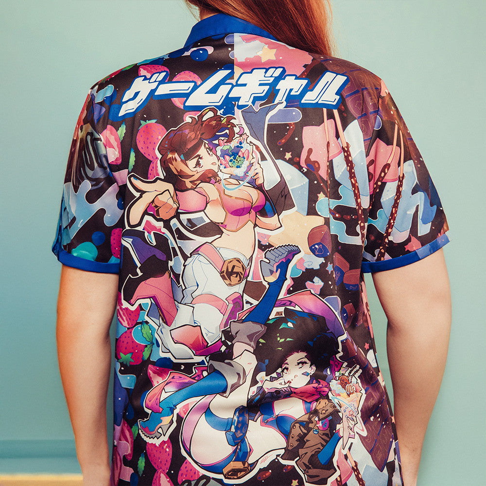 Gamegrumps Merch Game Gyaru Galactica Crepe Hawaiian Shirt Gifts For Fans