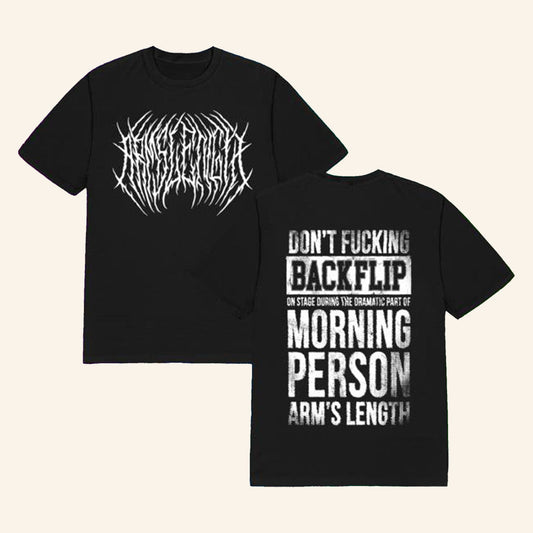 Arm's Length Merch Don't Flipping Backflip Shirt Good Gifts For Boyfriend