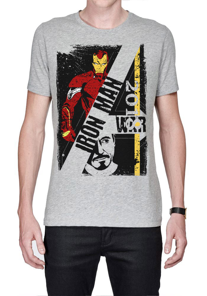 Iron Man Grey T-Shirt Style001