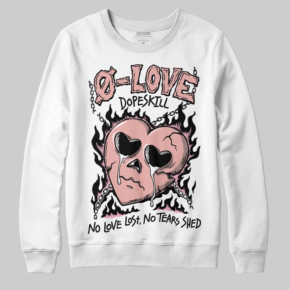 Rust Pink 1s 2025 DopeSkill Sweatshirt Crying Heart Graphic