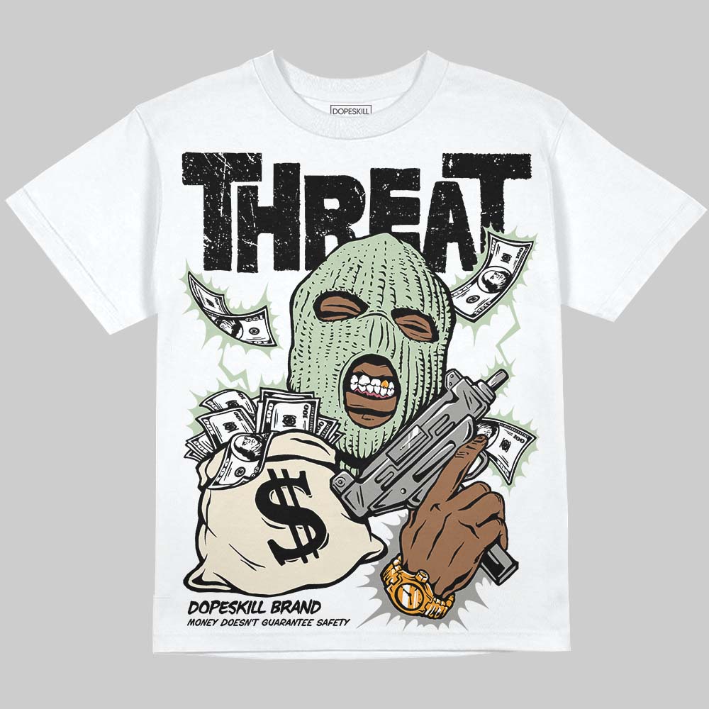 Seafoam 4s 2025 DopeSkill Oversize Print T-Shirt Under Threat Graphic