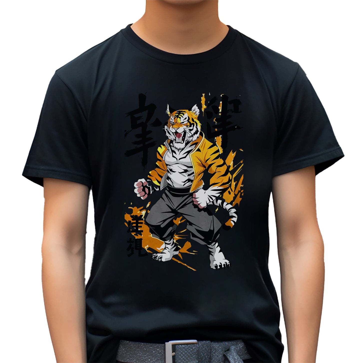Strong Tiger Anime T-shirt