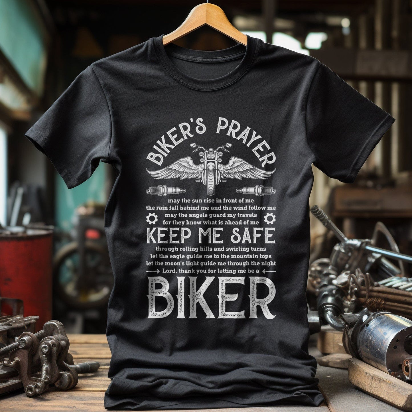 Biker's Prayer Vintage T-Shirt -