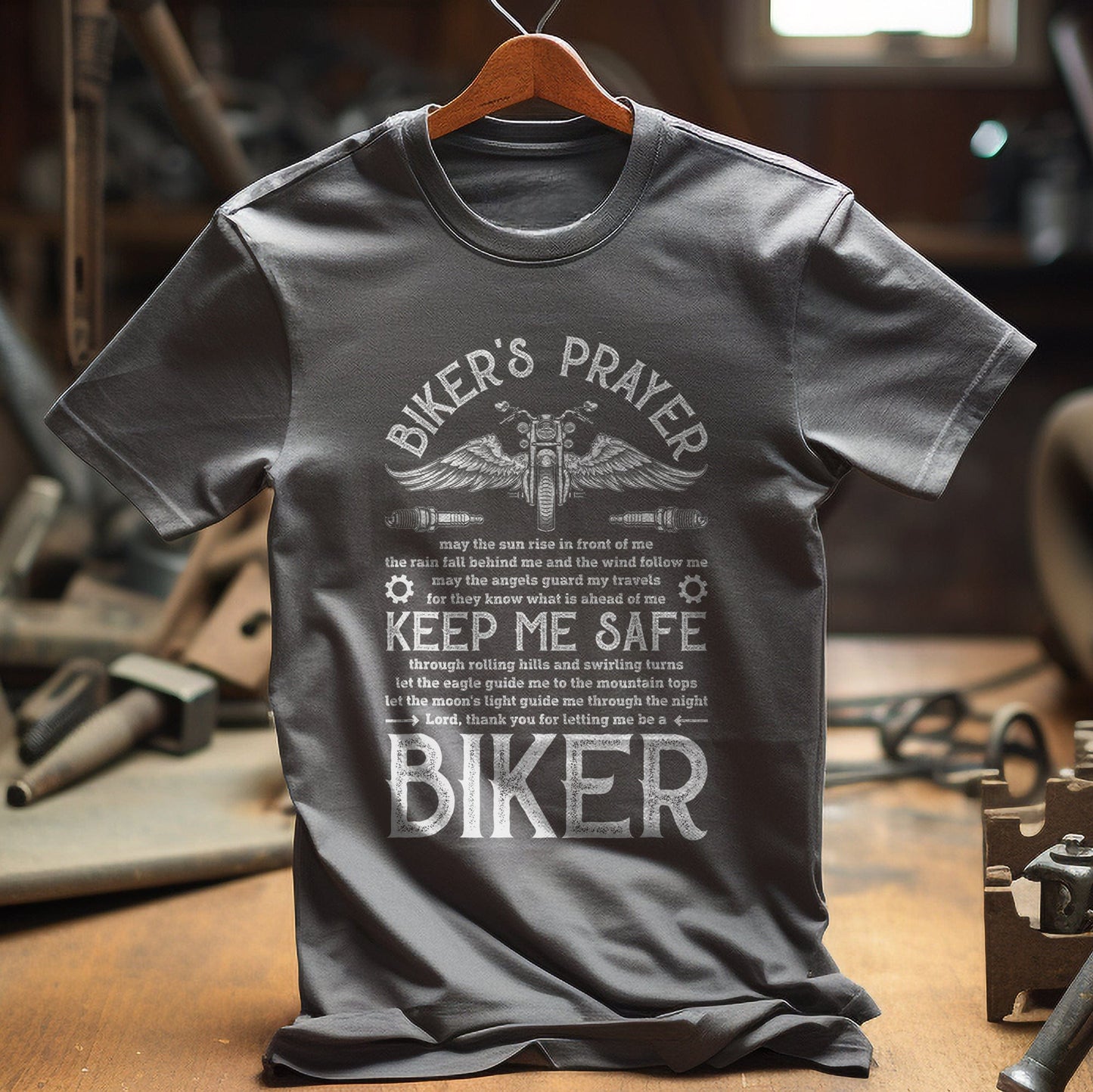 Biker's Prayer Vintage T-Shirt -
