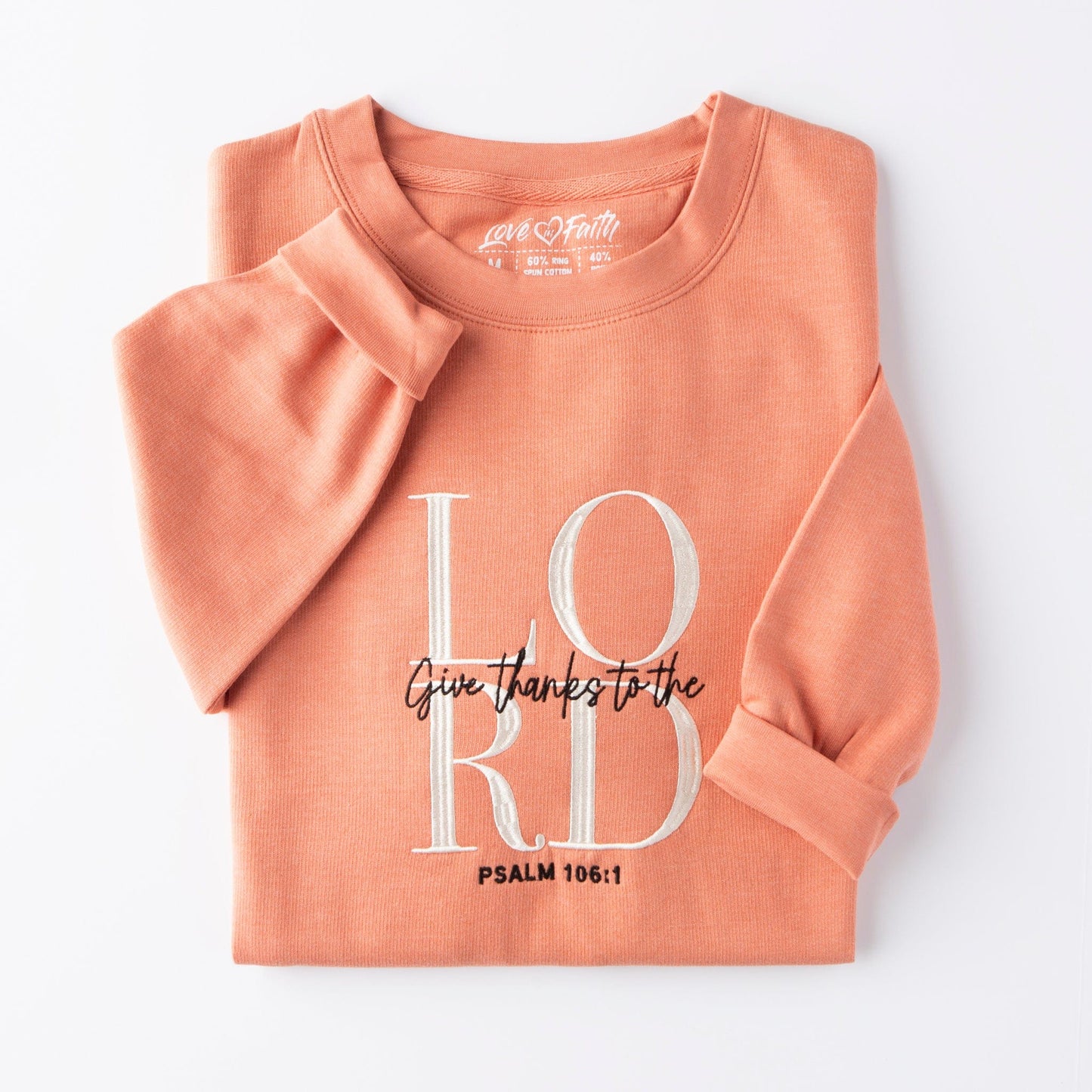 Embroidered Give Thanks To The Lord Sweatshirt - 10