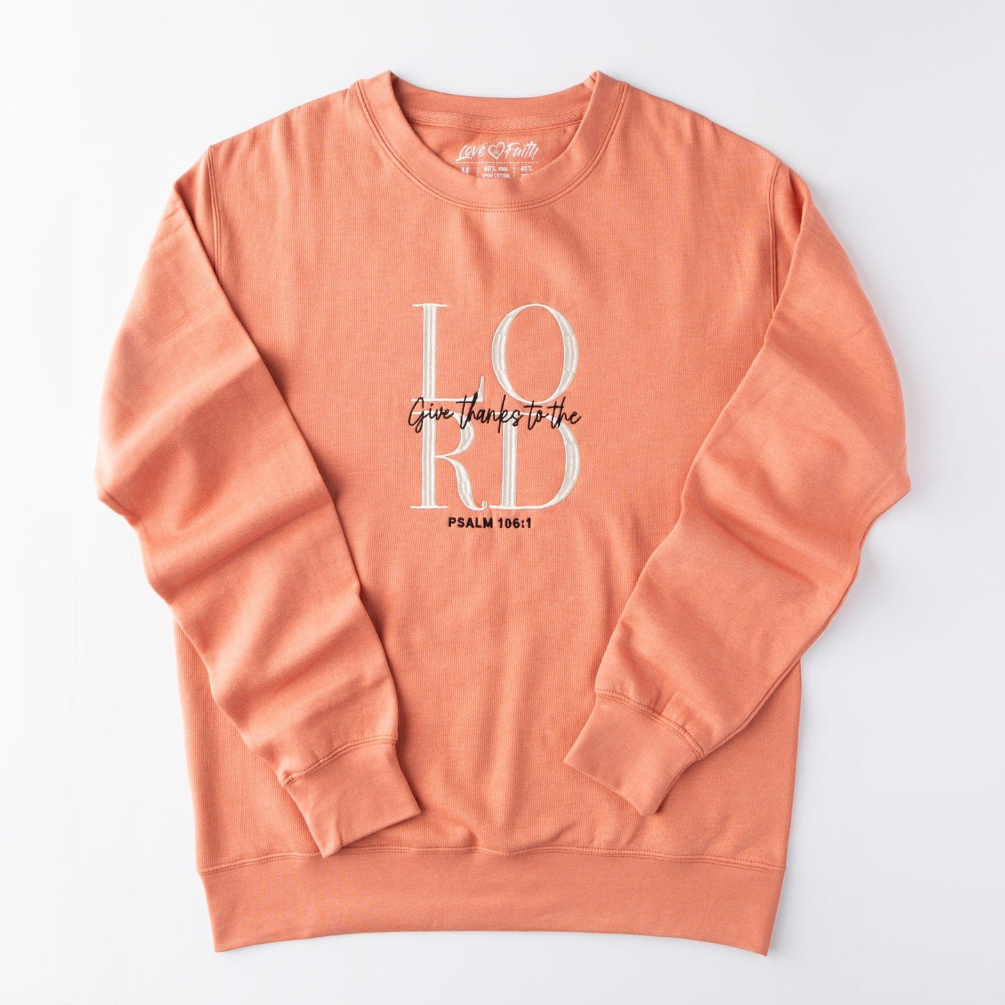 Embroidered Give Thanks To The Lord Sweatshirt