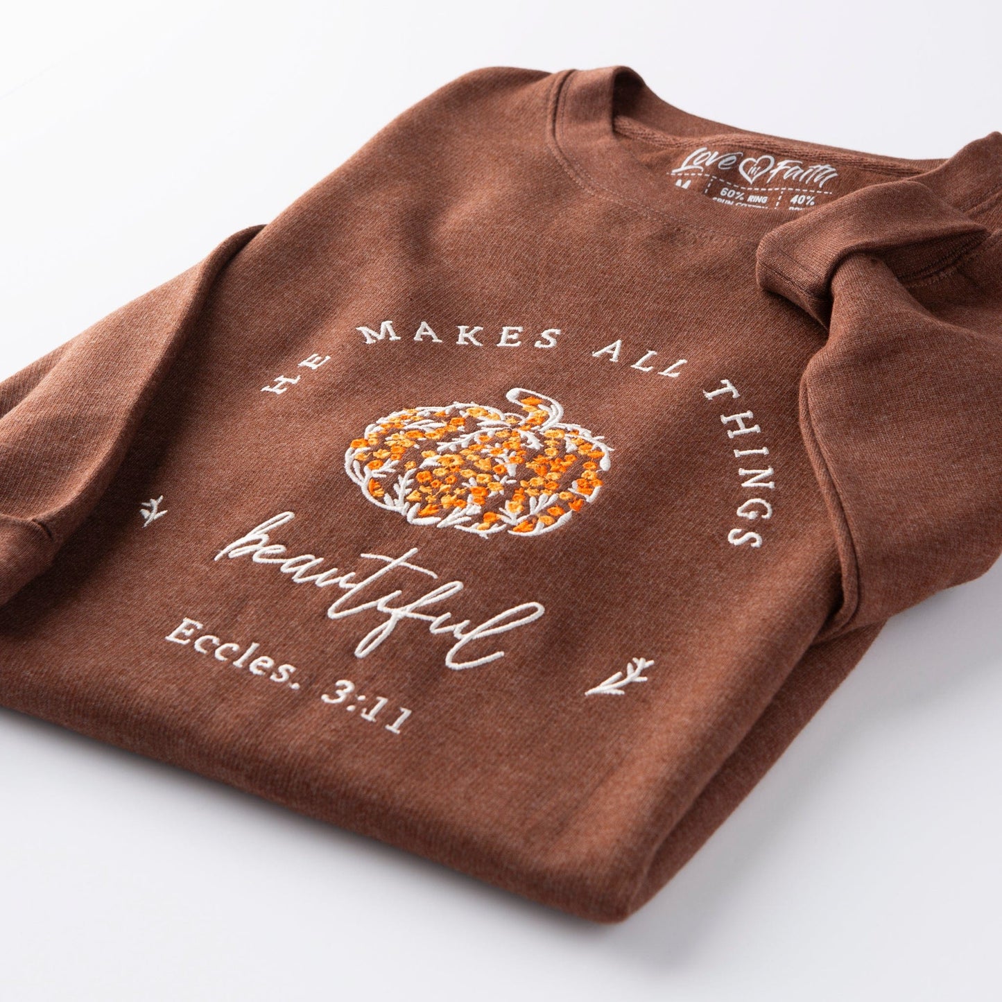 Embroidered He Makes All Things Beautiful Sweatshirt