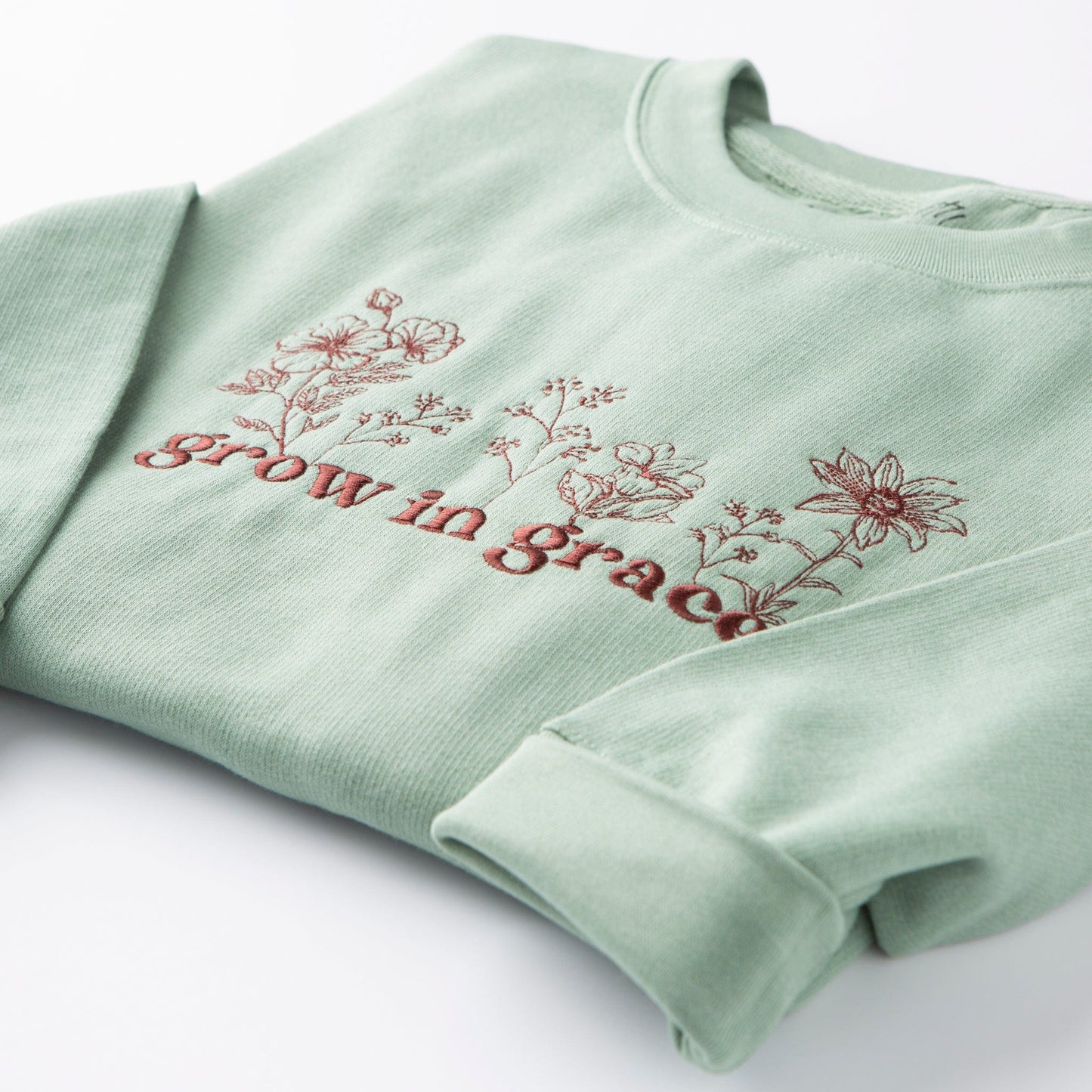 Embroidered Grow in Grace Sweatshirt Style001