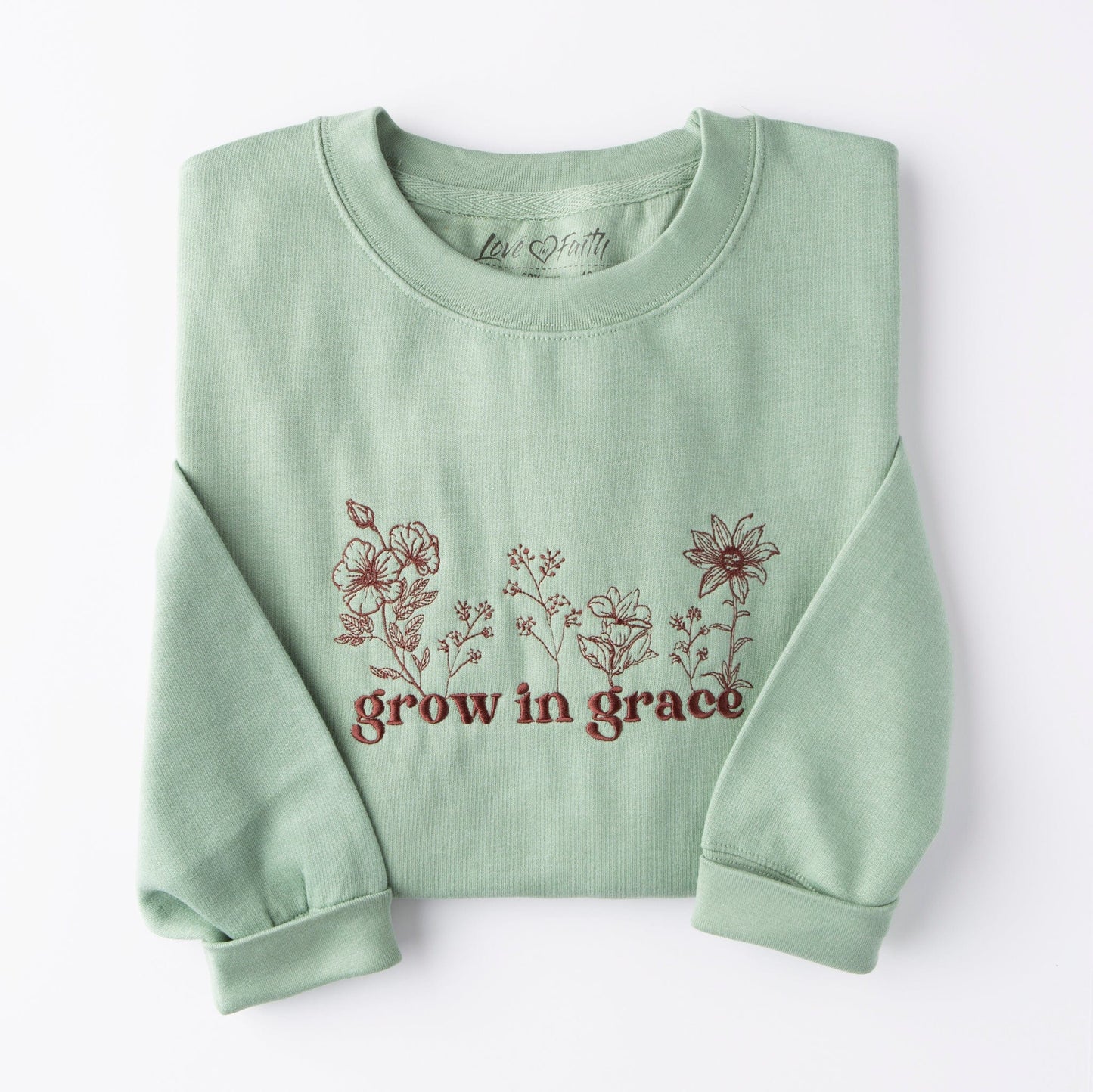 Embroidered Grow in Grace Sweatshirt Style001