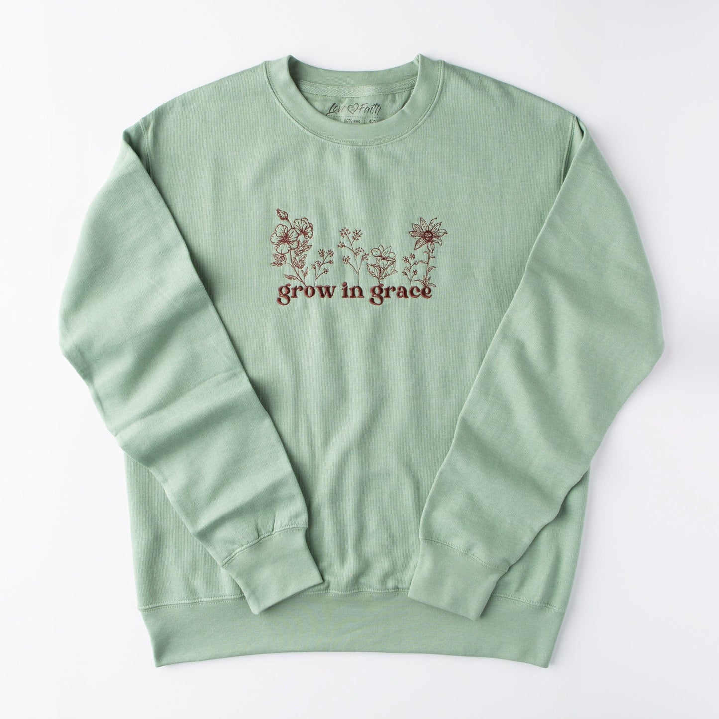 Embroidered Grow in Grace Sweatshirt Style001