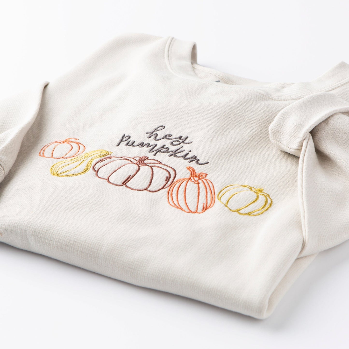 Embroidered Hey Pumpkin Sweatshirt - 9.98