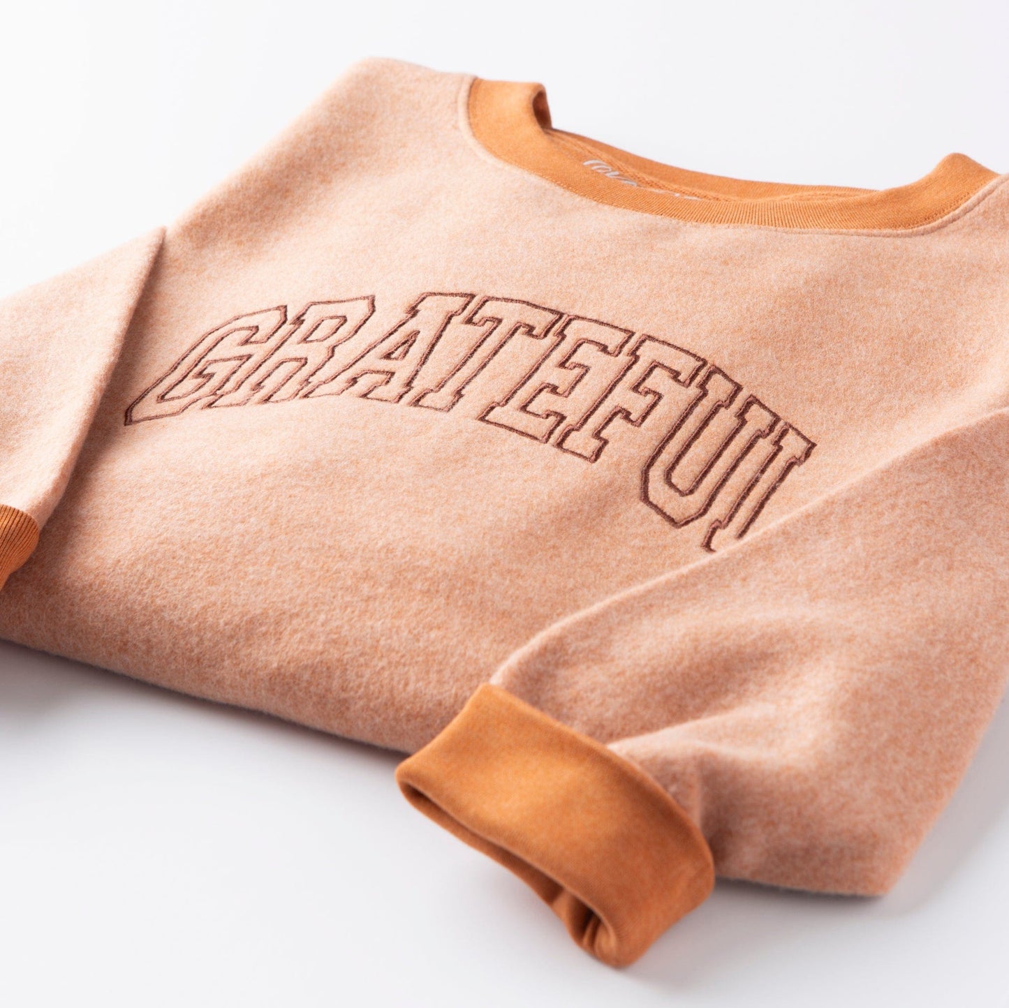 Embroidered Grateful Varsity Fuzzy Sweatshirt - 20