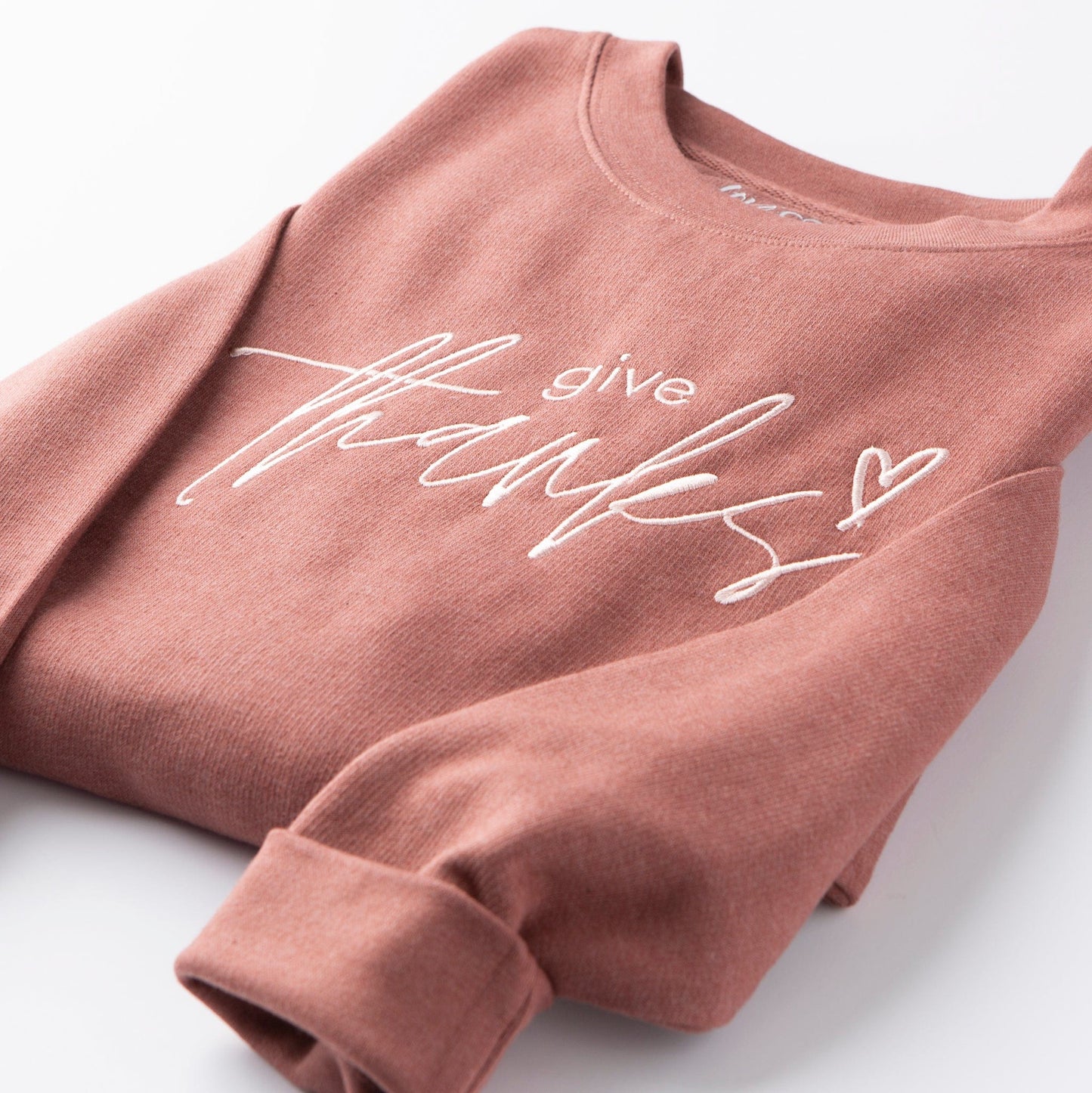 Embroidered Give Thanks Sweatshirt - 5