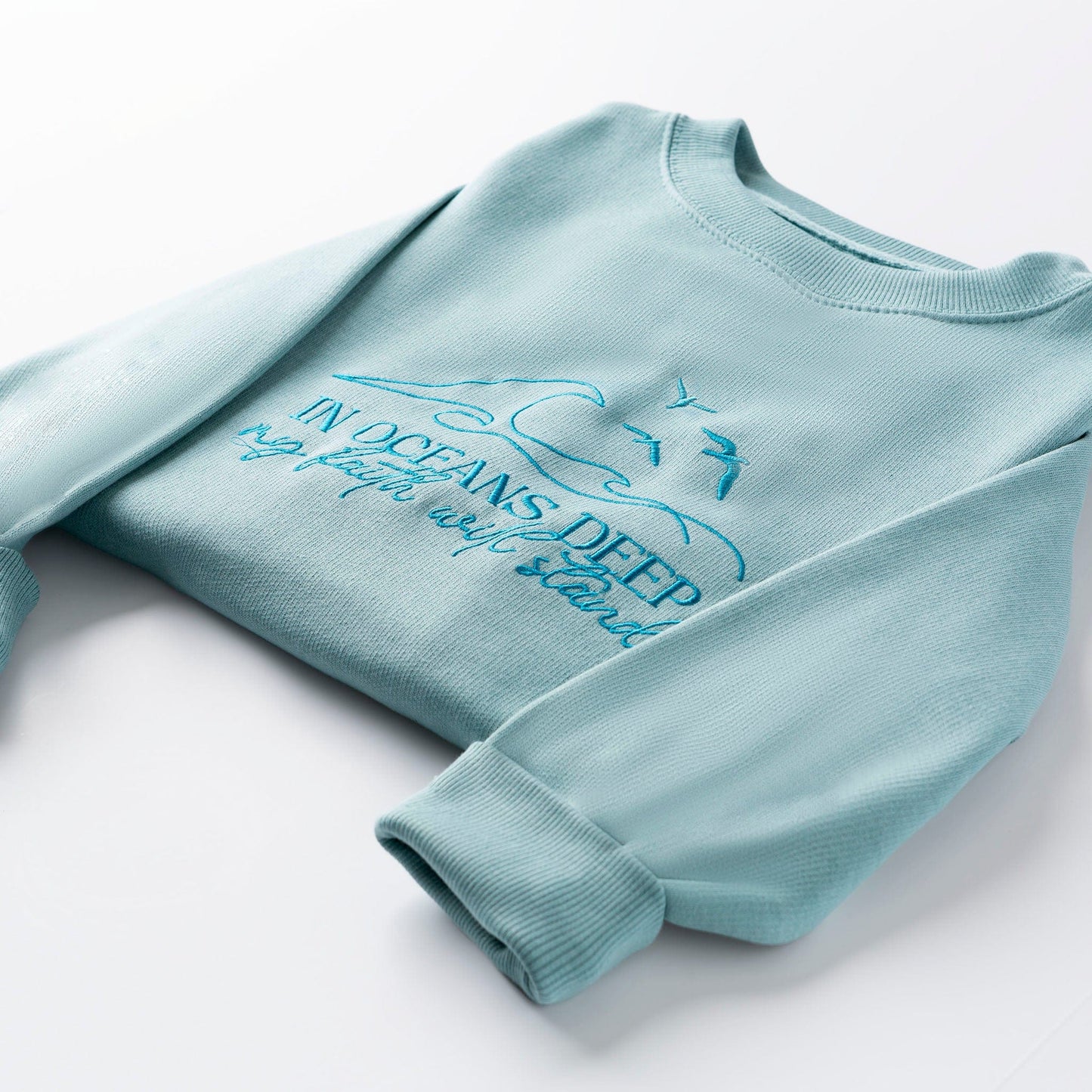 Embroidered Oceans Deep Sweatshirt